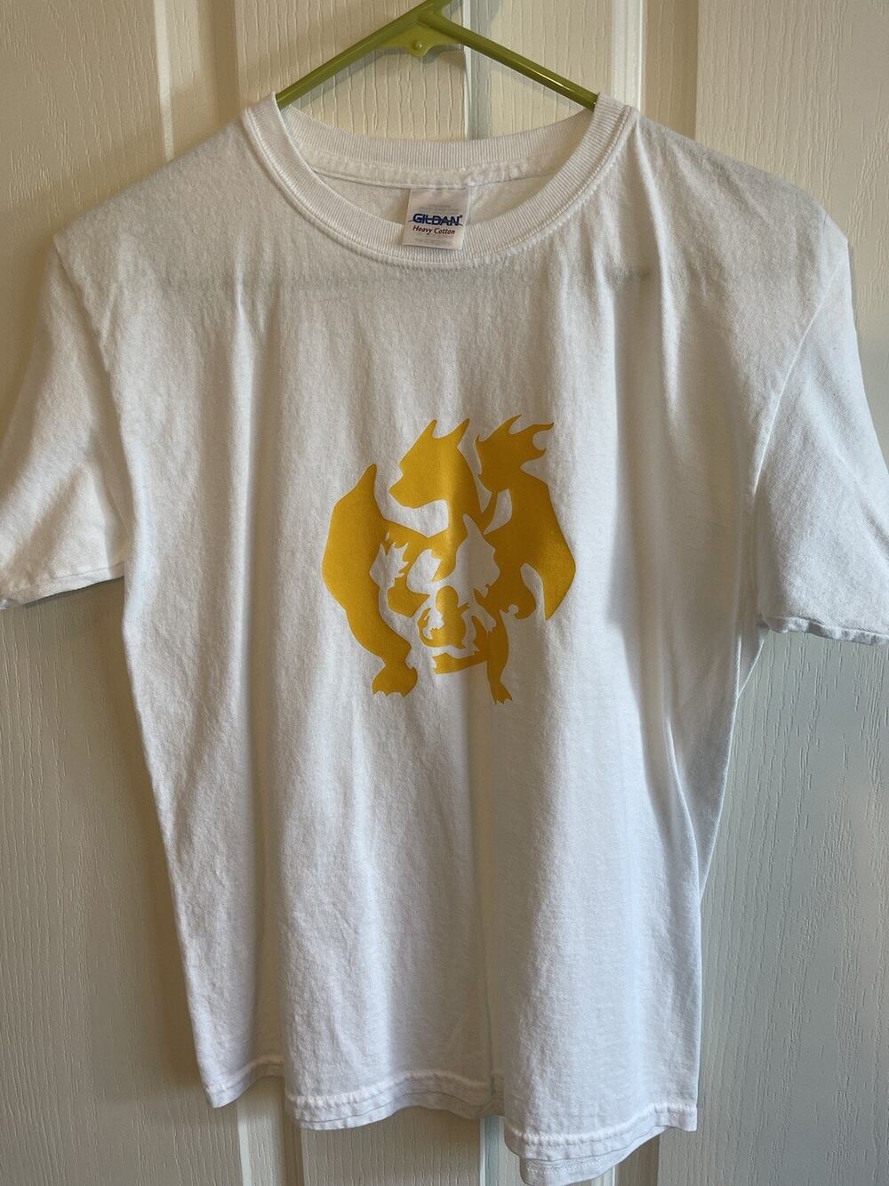 Boys Youth White Shirt Handmade NEW Size L Pokemon